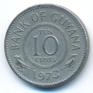 Гайана, 10 центов (1973 г.)