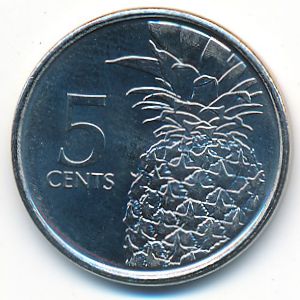 Bahamas, 5 cents, 2016