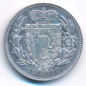 Лихтенштейн, 1 крона (1900 г.)