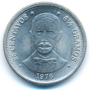 Dominican Republic, 25 centavos, 1976