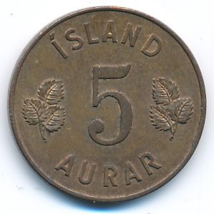 Iceland, 5 aurar, 1946