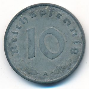 Третий Рейх, 10 рейхспфеннигов (1943 г.)