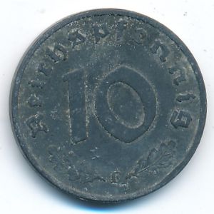 Третий Рейх, 10 рейхспфеннигов (1943 г.)