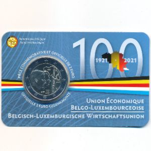 Бельгия, 2 евро (2021 г.)