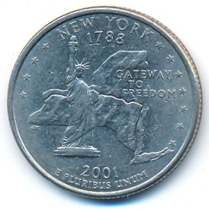 USA, Quarter dollar, 2001