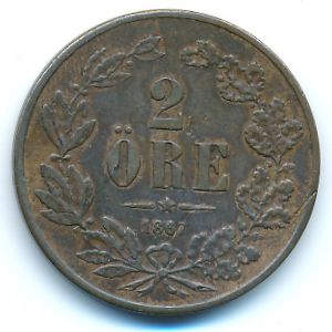 Швеция, 2 эре (1867 г.)