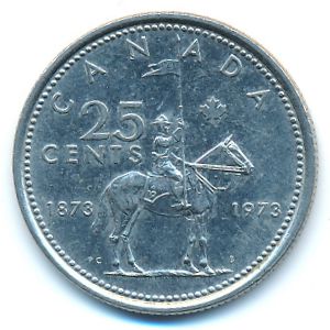 Канада, 25 центов (1973 г.)