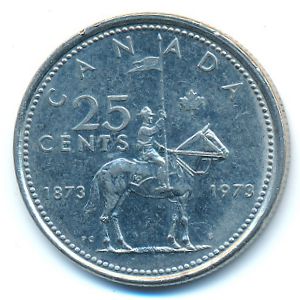 Canada, 25 cents, 1973