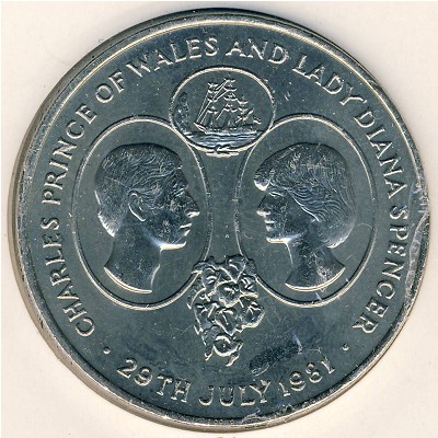 Saint Helena, 25 pence, 1981