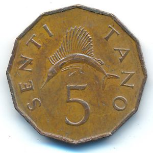 Tanzania, 5 senti, 1975