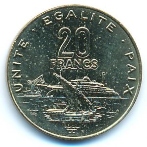 Djibouti, 20 francs, 2007