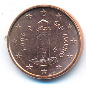 San Marino, 1 euro cent, 2006