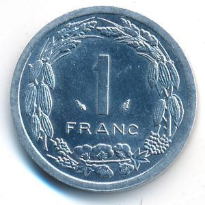 Центральная Африка, 1 франк (1986 г.)
