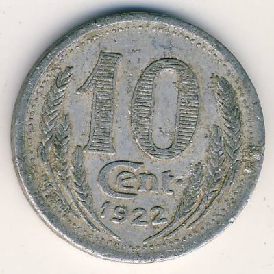 Эр и Луар., 10 сентим (1922 г.)