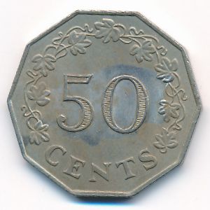 Мальта, 50 центов (1972 г.)
