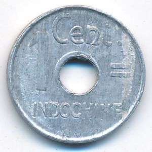 French Indo China, 1 cent, 1943