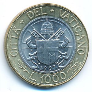 Ватикан, 1000 лир (1997 г.)
