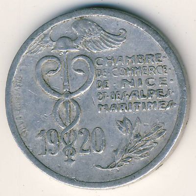 Ницца., 10 сентим (1920 г.)