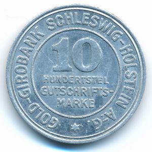 , 10/100 gutschriftsmarke, 1923