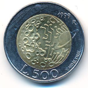 Сан-Марино, 500 лир (1999 г.)