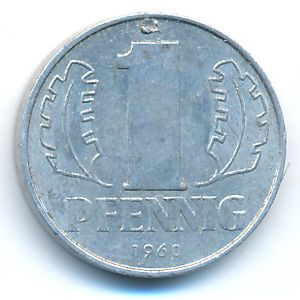 ГДР, 1 пфенниг (1960 г.)