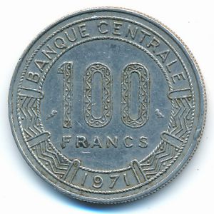 Cameroon, 100 francs, 1971