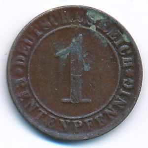 Веймарская республика, 1 рентенпфенниг (1924 г.)