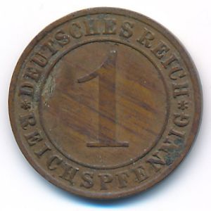 Веймарская республика, 1 рейхспфенниг (1933 г.)