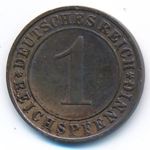 Веймарская республика, 1 рейхспфенниг (1934 г.)