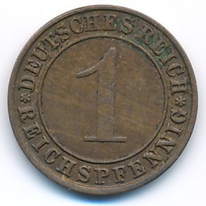 Веймарская республика, 1 рейхспфенниг (1934 г.)