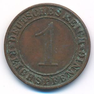 Веймарская республика, 1 рейхспфенниг (1935 г.)