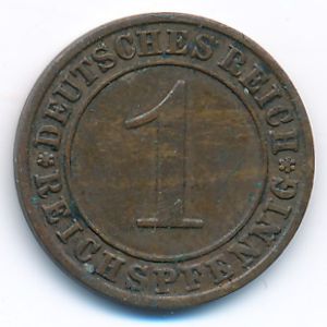 Веймарская республика, 1 рейхспфенниг (1936 г.)