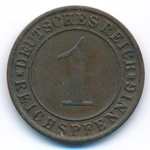 Веймарская республика, 1 рейхспфенниг (1936 г.)
