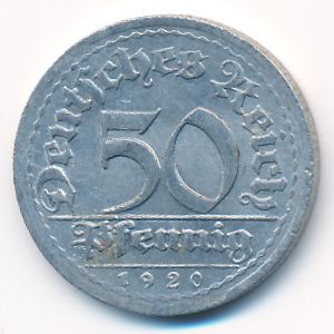 Веймарская республика, 50 пфеннигов (1920 г.)