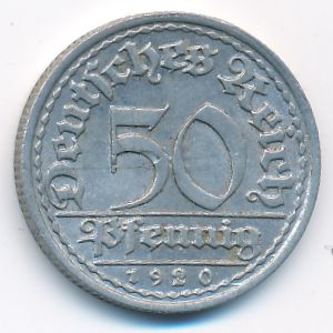 Веймарская республика, 50 пфеннигов (1920 г.)