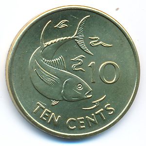 Seychelles, 10 cents, 1997