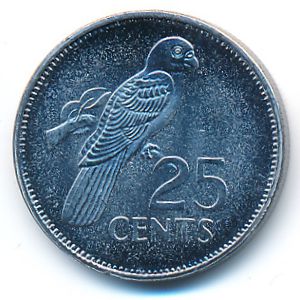 Seychelles, 25 cents, 1997
