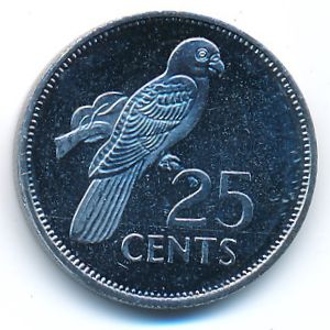 Seychelles, 25 cents, 1997