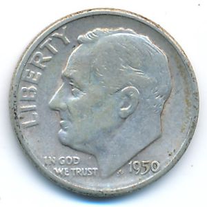 USA, 1 dime, 1950