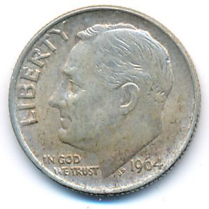 США, 1 дайм (1964 г.)