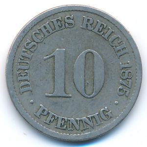 Германия, 10 пфеннигов (1875 г.)