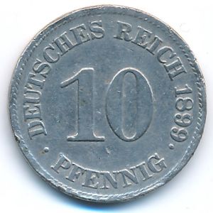 Германия, 10 пфеннигов (1899 г.)