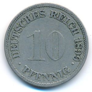 Германия, 10 пфеннигов (1899 г.)