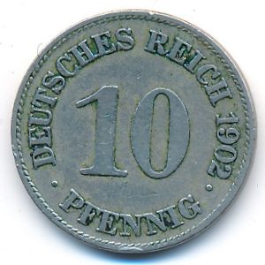 Германия, 10 пфеннигов (1902 г.)