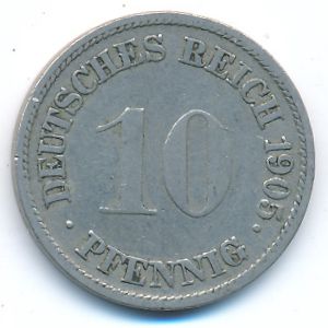 Германия, 10 пфеннигов (1905 г.)