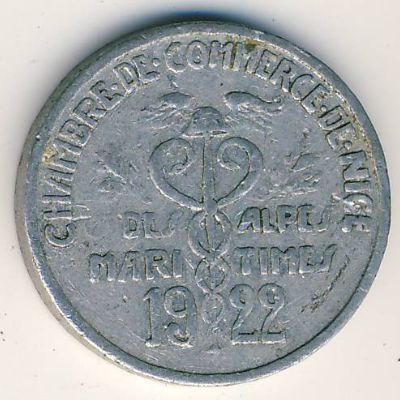 Приморские Альпы., 5 сентим (1922 г.)