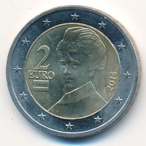 Austria, 2 euro, 2014