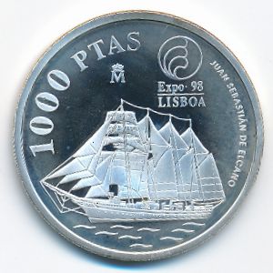 Spain, 1000 pesetas, 1998