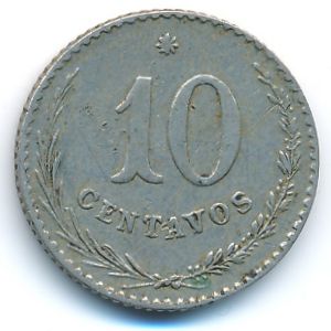 Paraguay, 10 centavos, 1900