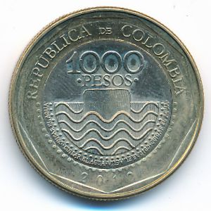 Колумбия, 1000 песо (2012 г.)